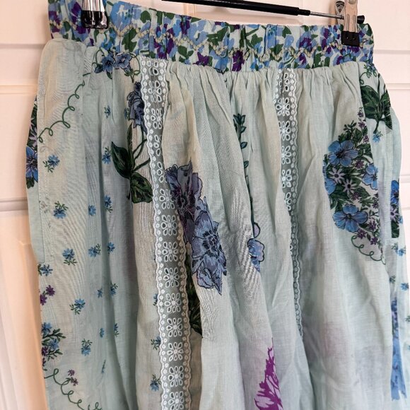 Free People Hey Lover Printed Sleep Pants – Sky Combo | NWT | Small | SOLD OUT - Picture 7 of 14